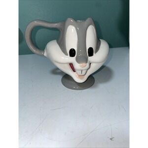 Vintage 2000 Looney Tunes Bugs Bunny 3D Sculpted Ceramic Mug Houston Harvest